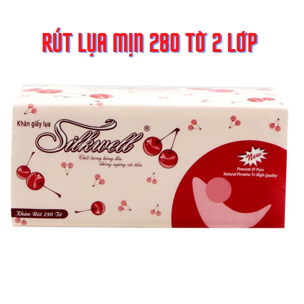 Giấy ăn rút lụa 280 tờ x 2 lớp Silkwell