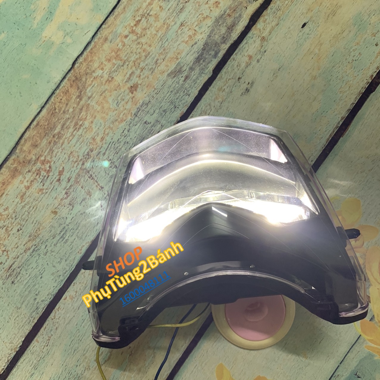 Pha đèn LED 2 tầng xe Wave RS MÀU ĐEN /WAVE alpha  -wave 50cc wave 100 wave rs