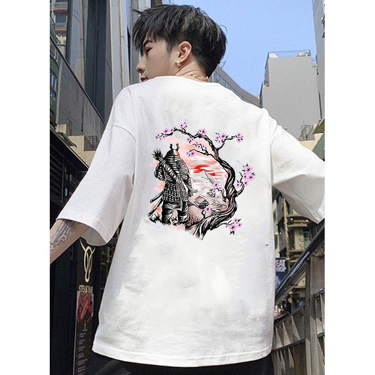 Áo thun unisex tay lỡ Samurai form rộng vải dày mịn TEEVNT1867