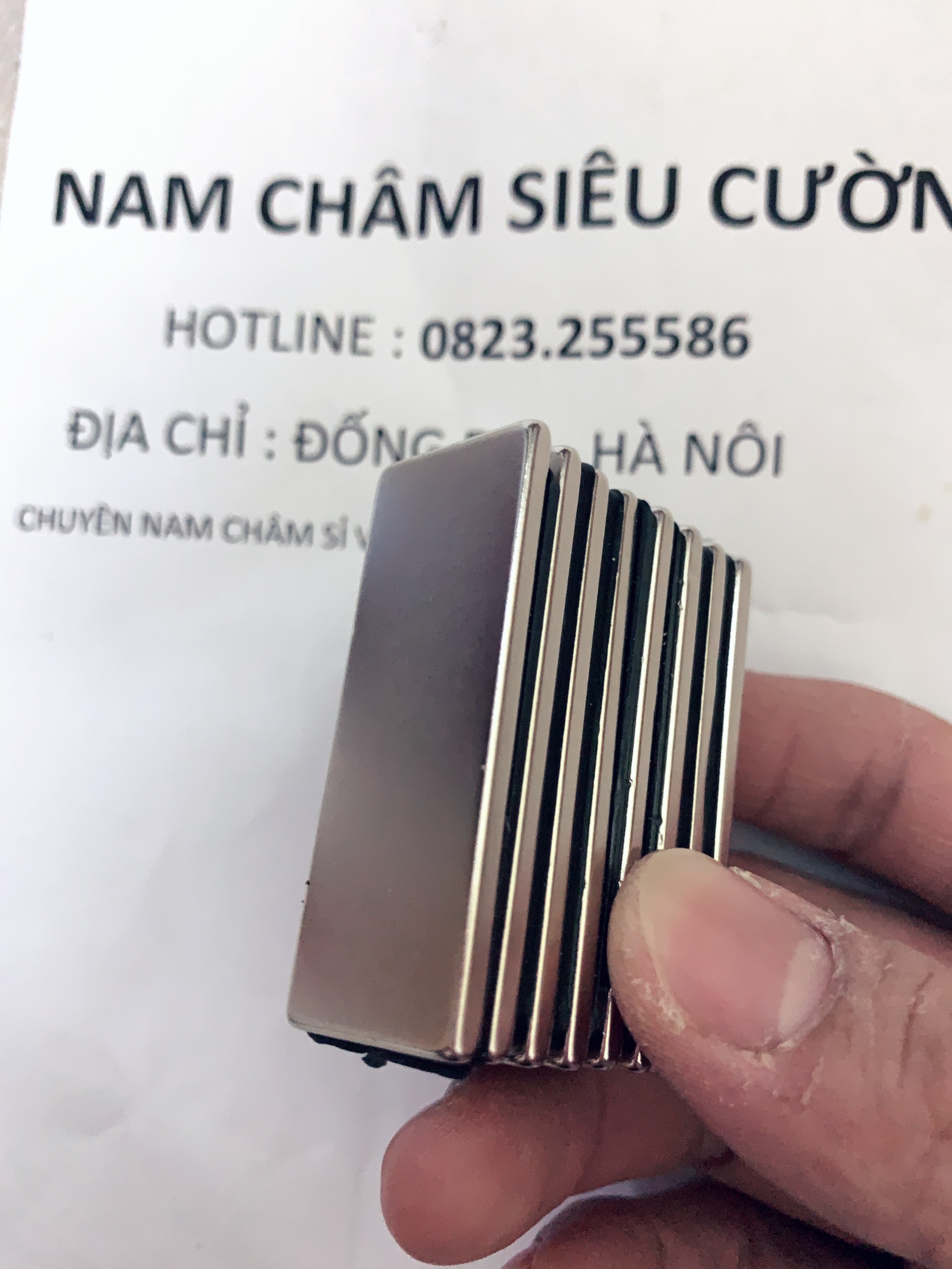 Nam châm chữ nhật 50x20x3mm (SIÊU TỐT HÚT KHỎE)