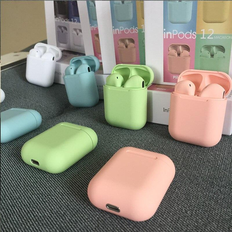 Tai nghe Bluetooth inpods i12 Bản Cao Cấp Chip 5.0 Bluetooth, Tai Nghe Bluetooth Không Dây I12s hay hơn i7s, i9s, i11s , Tai Nghe Bluetooth Nhét Tai, Tai nghe bluetooth pin trâu cho samsung/oppo/xiaomi/iphone-