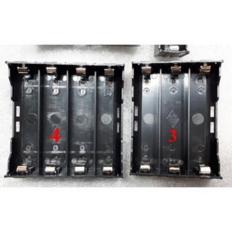 khay 2p))Đế Pin Li-ion 18650 Khay Hàn 2 Pin
