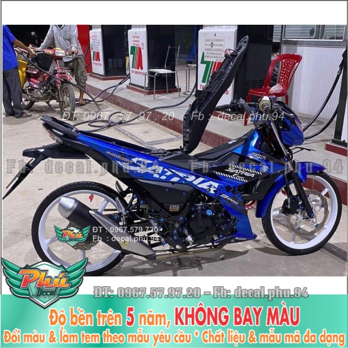 Tem rời Satrai Xanh đen trắng -mã 3