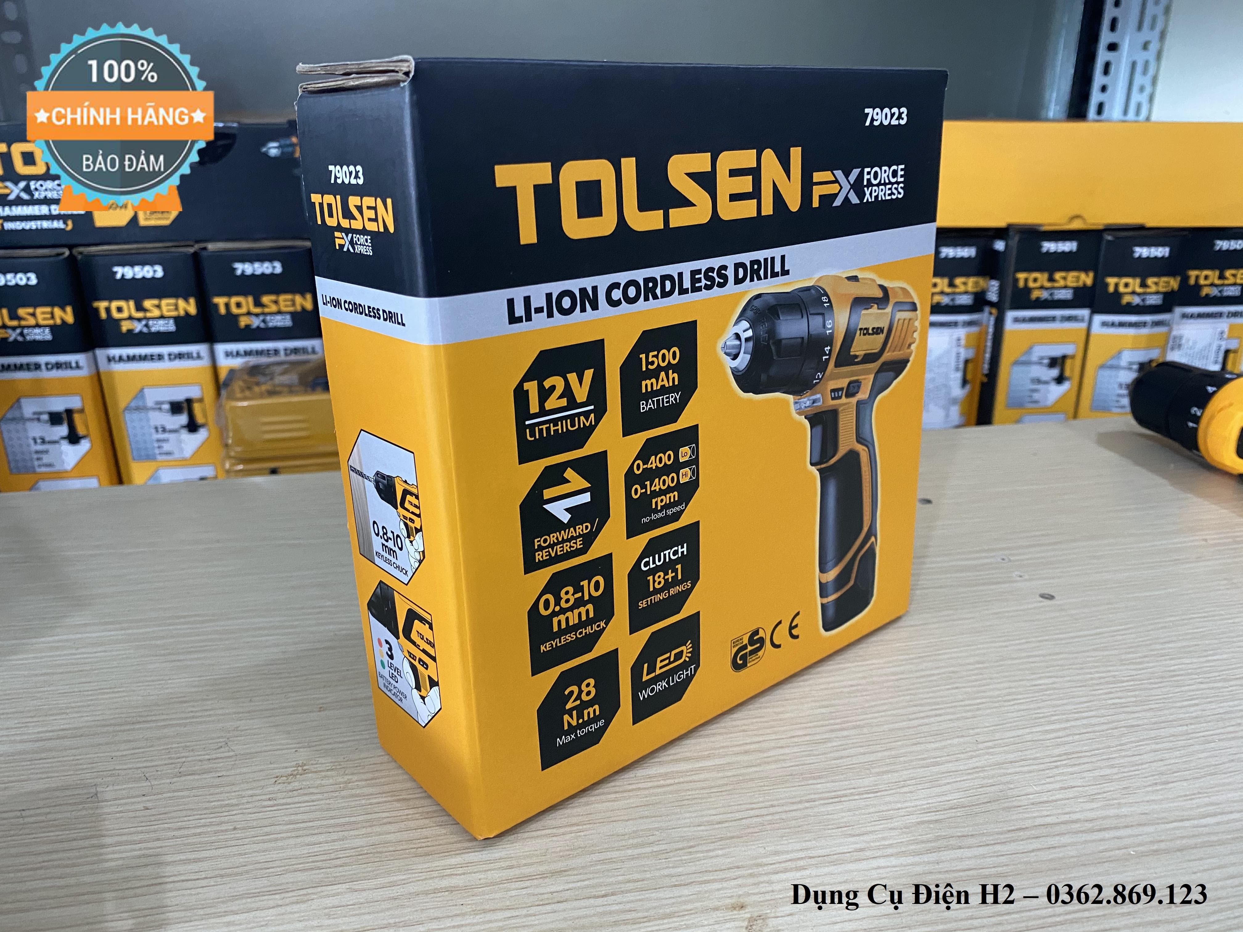 Máy khoan pin Tolsen 12V 79023