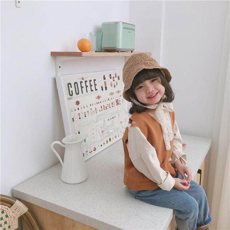 Mũ Ajuma Cho Bé Mũ Cói Cột Nơ Hàn Quốc - MK8 - cms2196