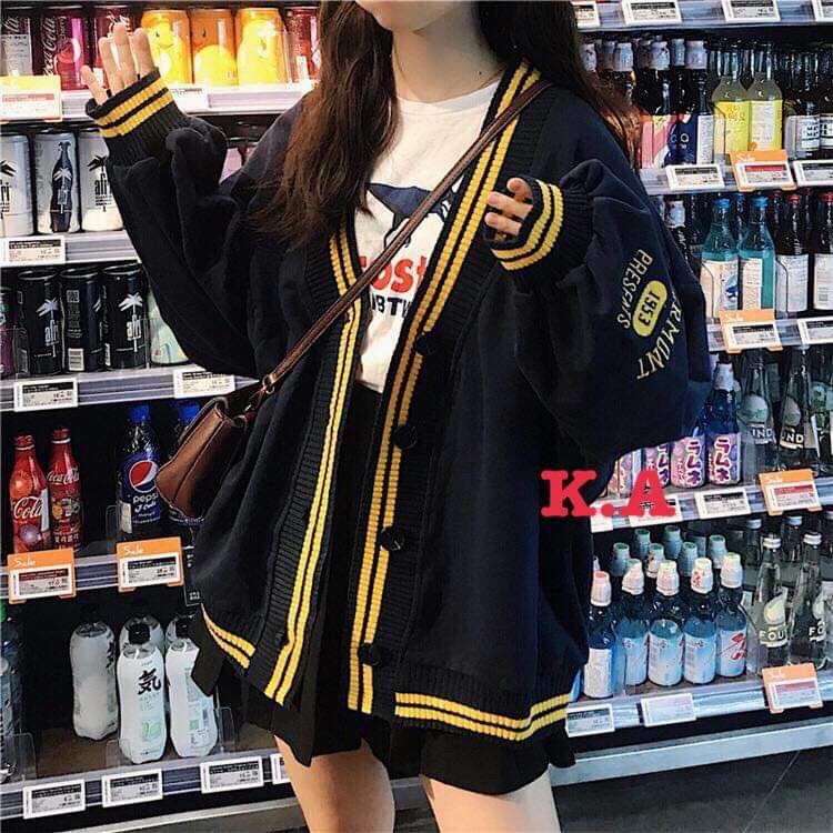 Áo cardigan viền vàng HSU0919