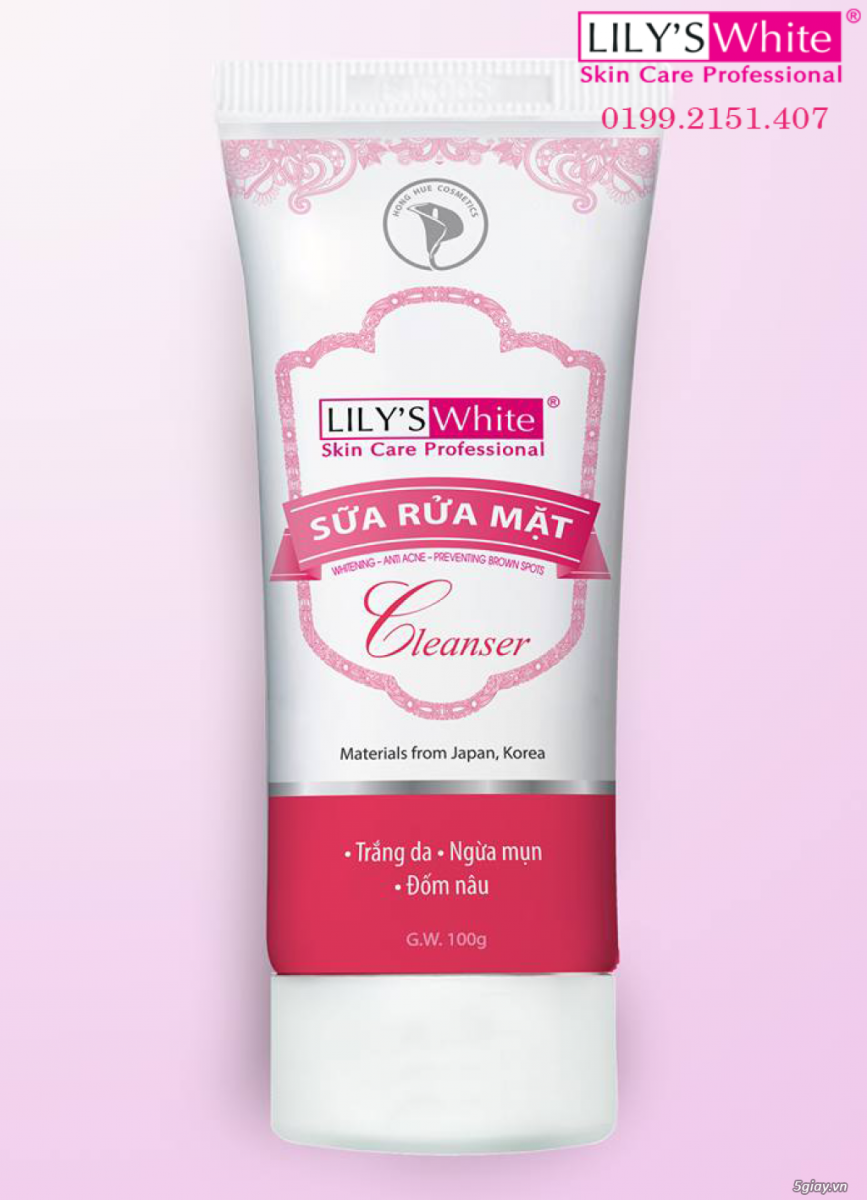 [HCM]Sữa rửa mặt Lily’s White cleanser trắng da sạch mụn