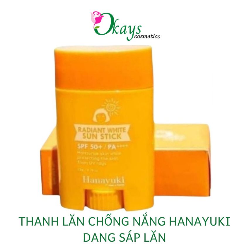 Thanh sáp lăn chống nắng Okays OK017, thanh lăn chống nắng dạng thỏi sáp tiện dụng nâng tone nhẹ dùng được cho trẻ em 22g spf 50+
