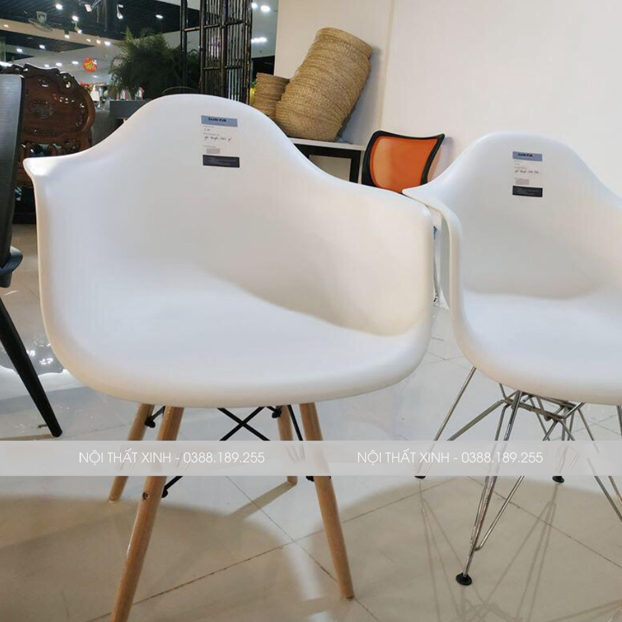 [GHẾ CAFE - GHẾ ĂN] Ghế thuyền Eames chân gỗ