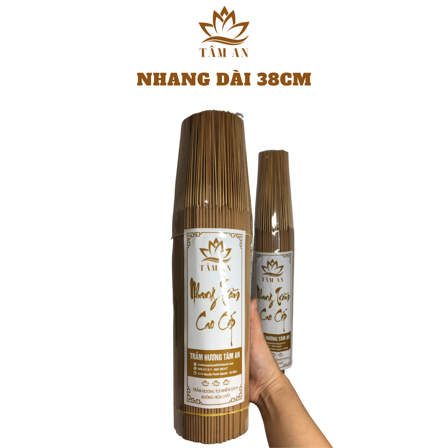 Nhang trầm hương cao cấp 0.5 và 1kg, dài 38cm, siêu tiết kiệm, nhang trầm sạch tâm an