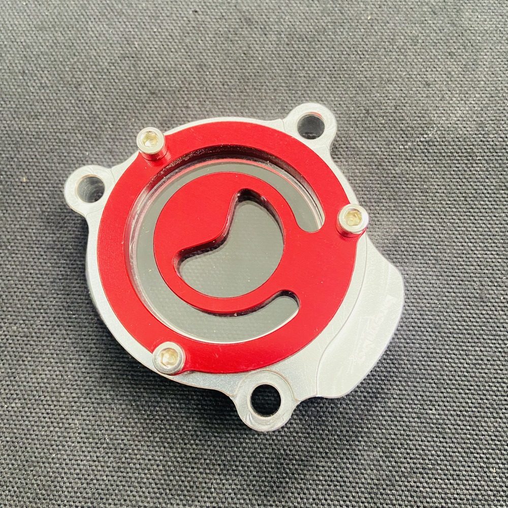 Nắp Chụp Lọc Nhớt Nhôm CNC Đỏ Nhiều Màu Mica Trong Suốt Trang Trí Xe Yamaha Exciter 150, NVX, FZ Tặng Kèm 1 Lọc Nhớt Giấy Bảo Vệ Nắp Nhớt Ex150 Giá Sỉ