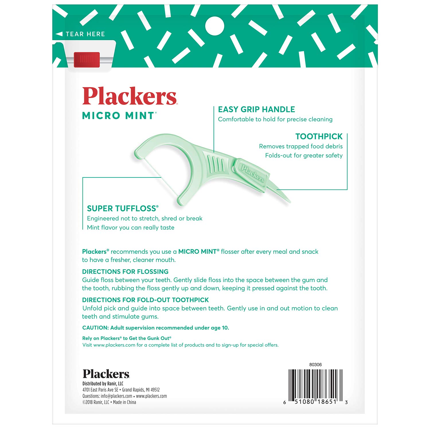 [Túi 150 cây và 90 cây] Tăm chỉ nha khoa Plackers Micro Mint
