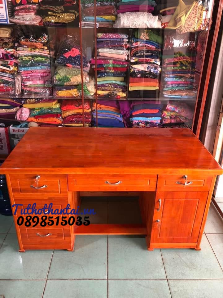 Bàn làm việc gỗ Cao Su màu