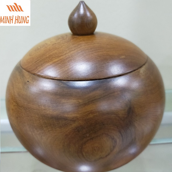 Hộp đựng trà Tài Lộc trơn bằng gỗ Bách Xanh