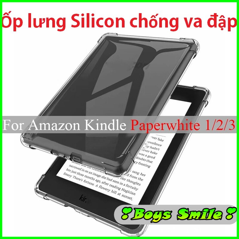 Ốp lưng silicon chống va đập cho Kindle Paperwhite 123 , Paperwhite 4, Paperwhite 5 , Oasis 2 Oasis 3 Kindle New 2022
