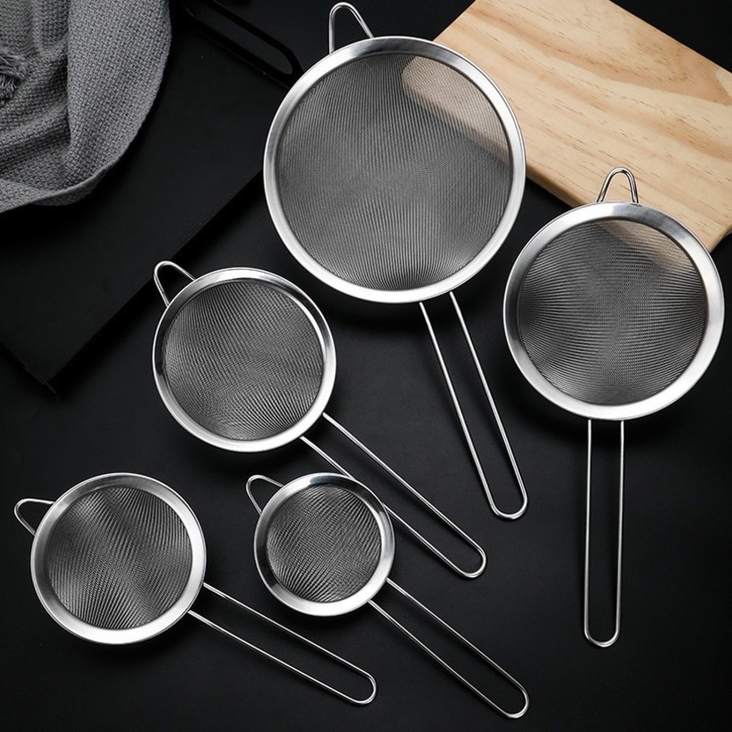 Vợt Lọc Thức Ăn, Rây Bột Inox Tiện Dụng