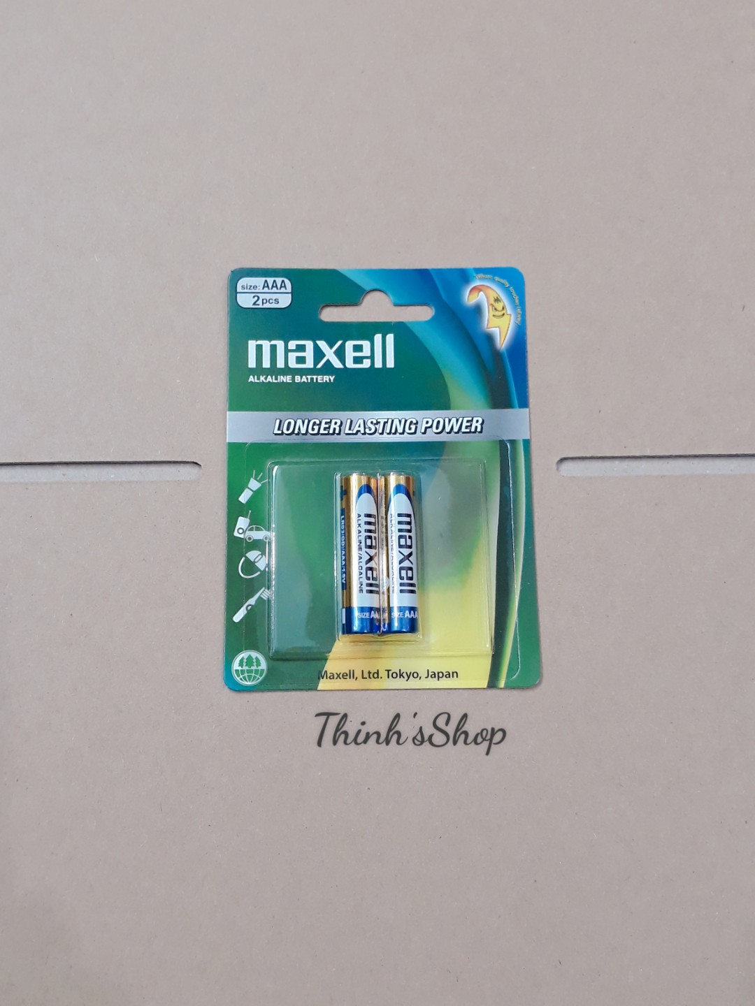 Vỉ 2 pin đũa AAA 1.5V Maxell Alkaline chính hãng dùng cho máy đo huyết áp, chuột vi tính, remote