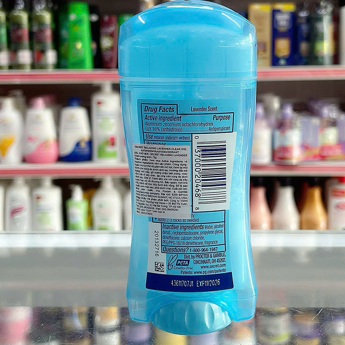 Chai gel khử mùi SECRECT NỮ HOA OẢI HƯƠNG