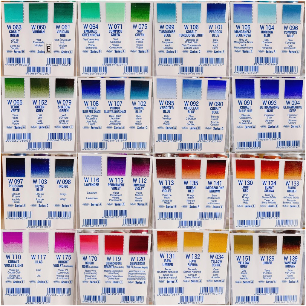 Màu nước Holbein - Tuýp lẻ 5ml