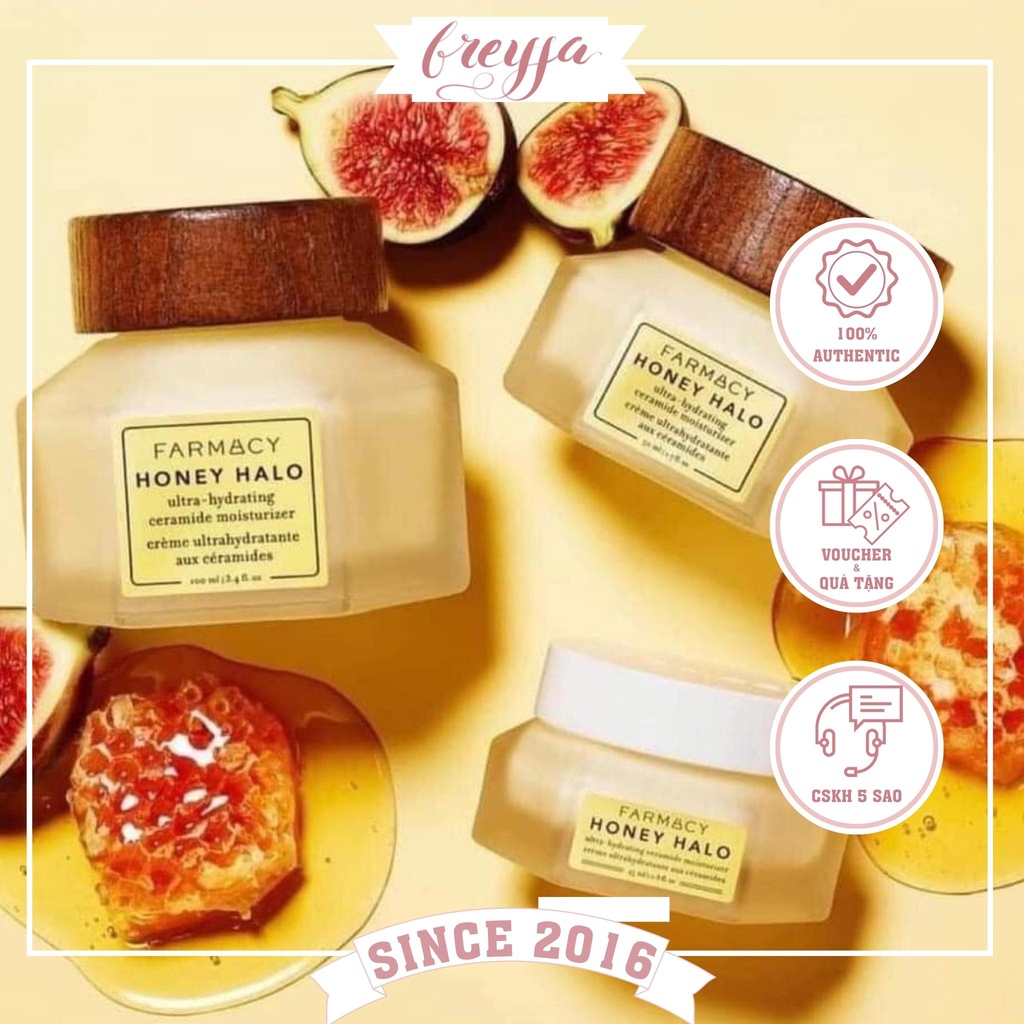 Kem dưỡng mật ong Farmacy Honey Halo thuần chay phục hồi tái tạo da 15ml