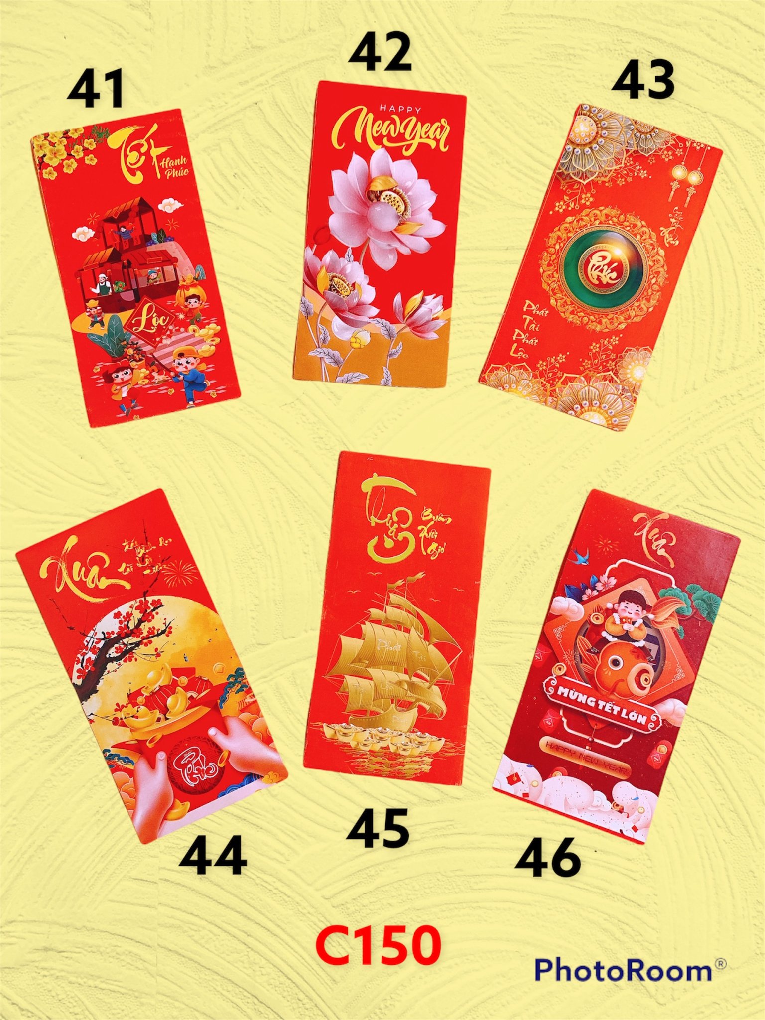 Set 100 Bao Lì Xì Tết Cổ Truyền
