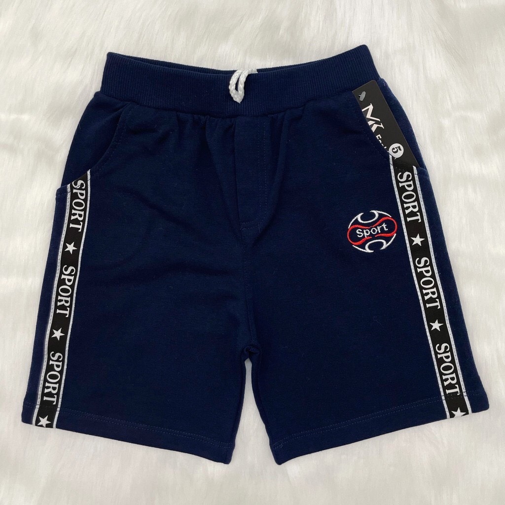 Quần đùi thun da cá cotton cho bé trai từ 17-42kg
