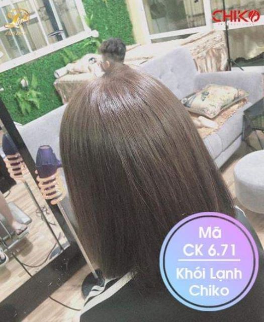 kem nhuộm tóc màu nâu khói lạnh (kèm oxi và găng tay)