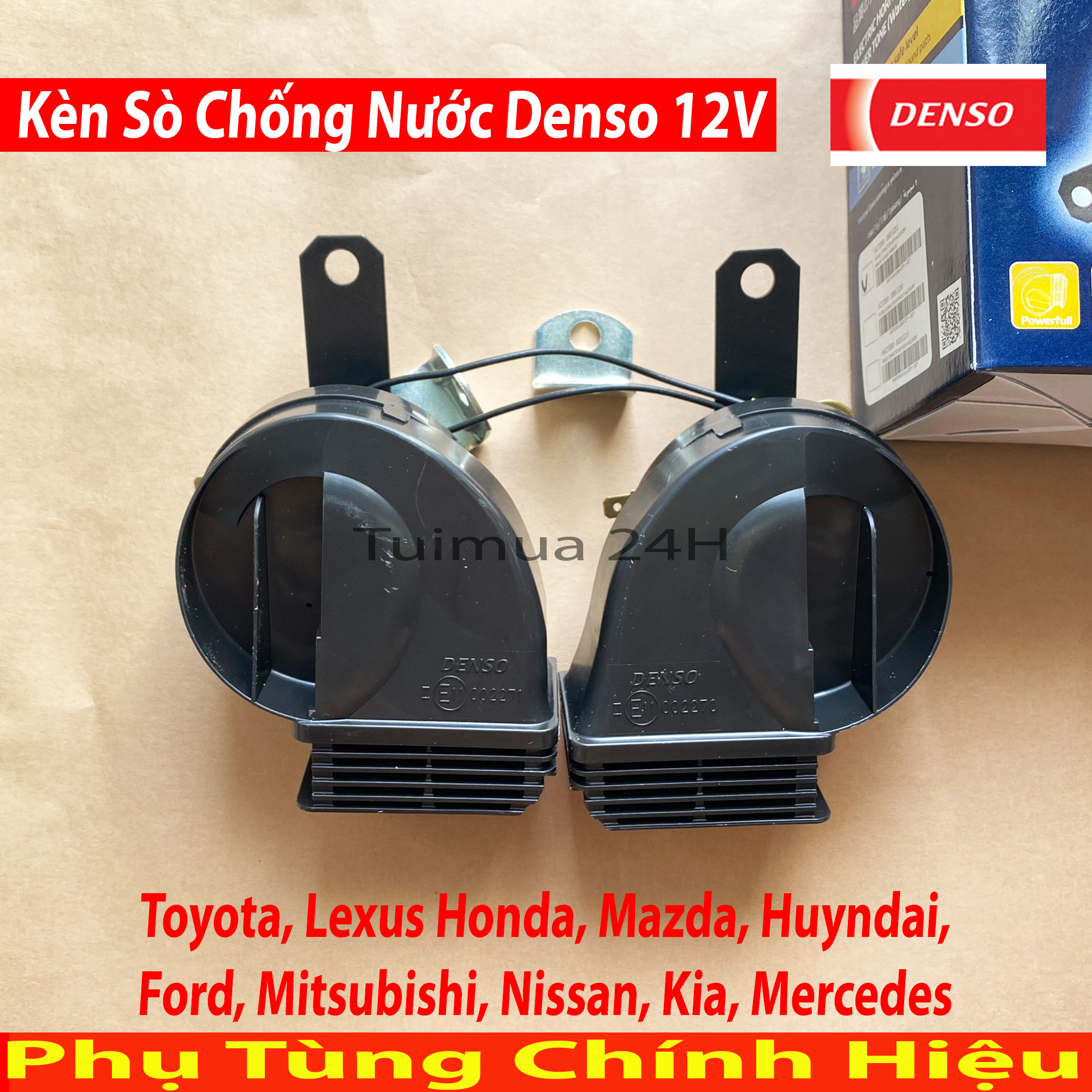 [HCM]Kèn Sò Chống Nước Denso 12V Độ cho Oto và xe máy