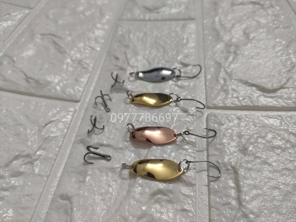 combo 4 mồi thìa 2.2g kèm 4 móc 3 tiêu
