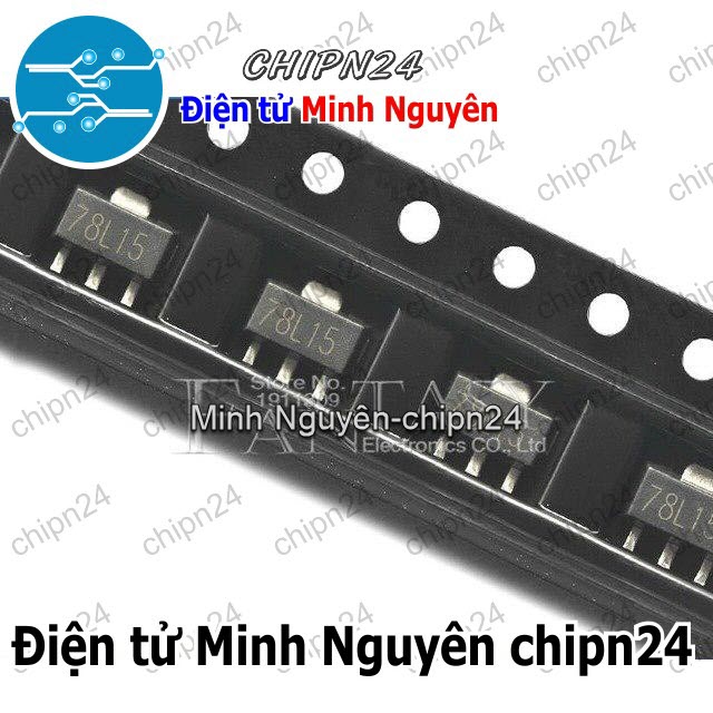 [3 con] (SOP) IC Dán 78L15 SOT-89 (SMD) (7815 15V 100mA) - HH003831