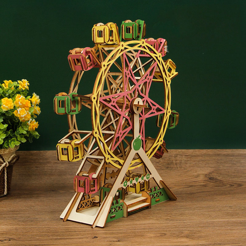 Đồ chơi lắp ráp gỗ 3D Mô hình Lucky Ferris Wheel