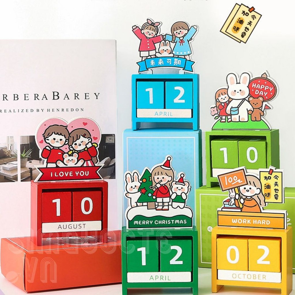 Lịch gỗ để bàn sáng tạo dễ thương