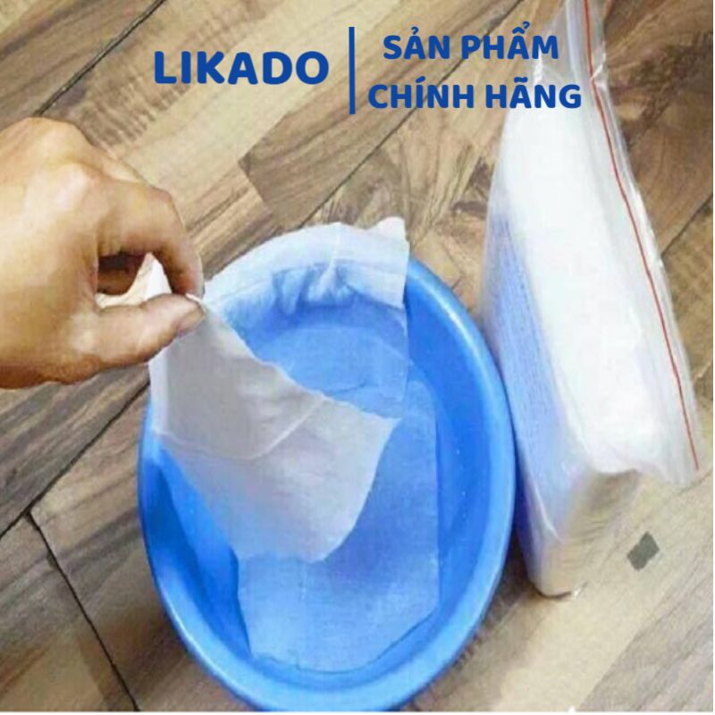 Khăn vải khô đa năng cho bé Likado 300g(14*20cm)(1 gói) gấp đôi