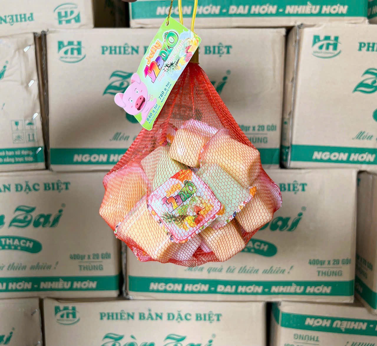 Gói 400g kẹo thạch rau câu ZÒN ZAI Gói dài - Ăn vặt