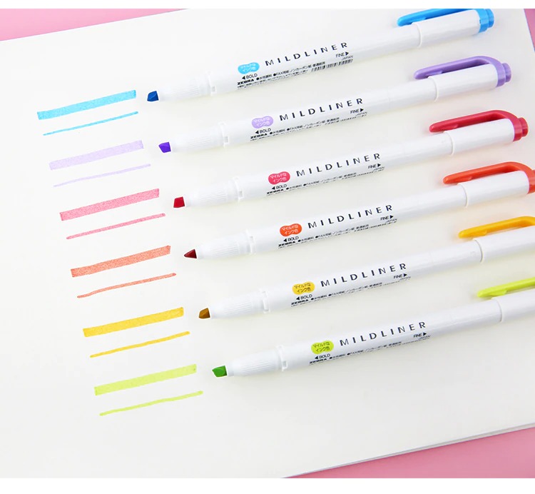 Bút đánh dấu hai đầu Zebra mildliner Nhật Bản