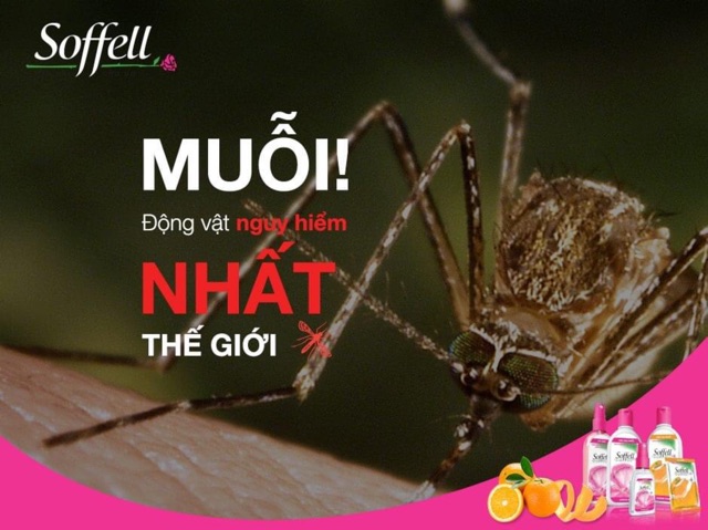 Xịt Muỗi Soffell 80ml - Hương Hoa