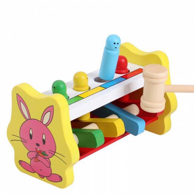 Đồ chơi gỗ - Đập chuột hình thỏ