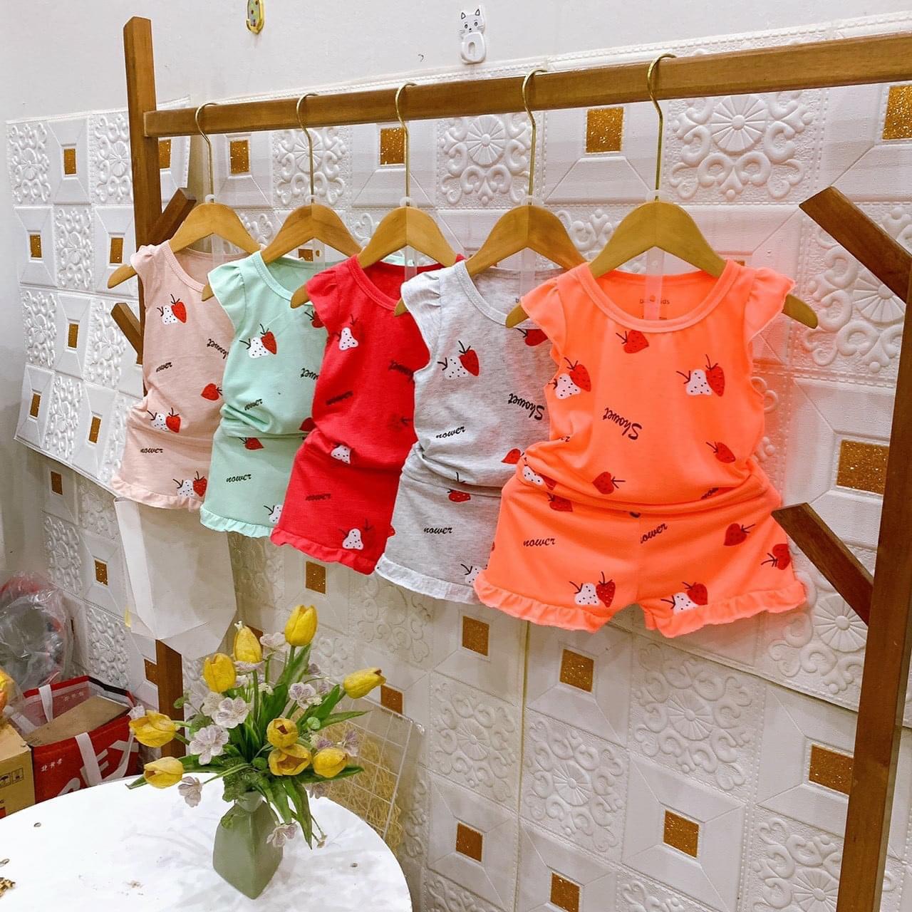 [HCM]HOTTREND| BỘ DÂU CÁNH TIÊN SIÊU XINH CHO BÉ| CHẤT COTTON MỀM| 6-18KG. BIBO BABY SHOP