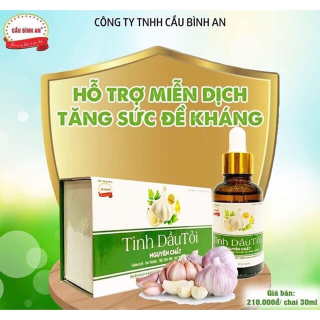 [HCM]Tinh Dầu Tỏi Nguyên Chất Hàng Chính Hãng Cầu Bình An Giúp Tăng Đề Kháng Nâng Cao Miễn Dịch Cho Trẻ Sức Khỏe Toàn Viện