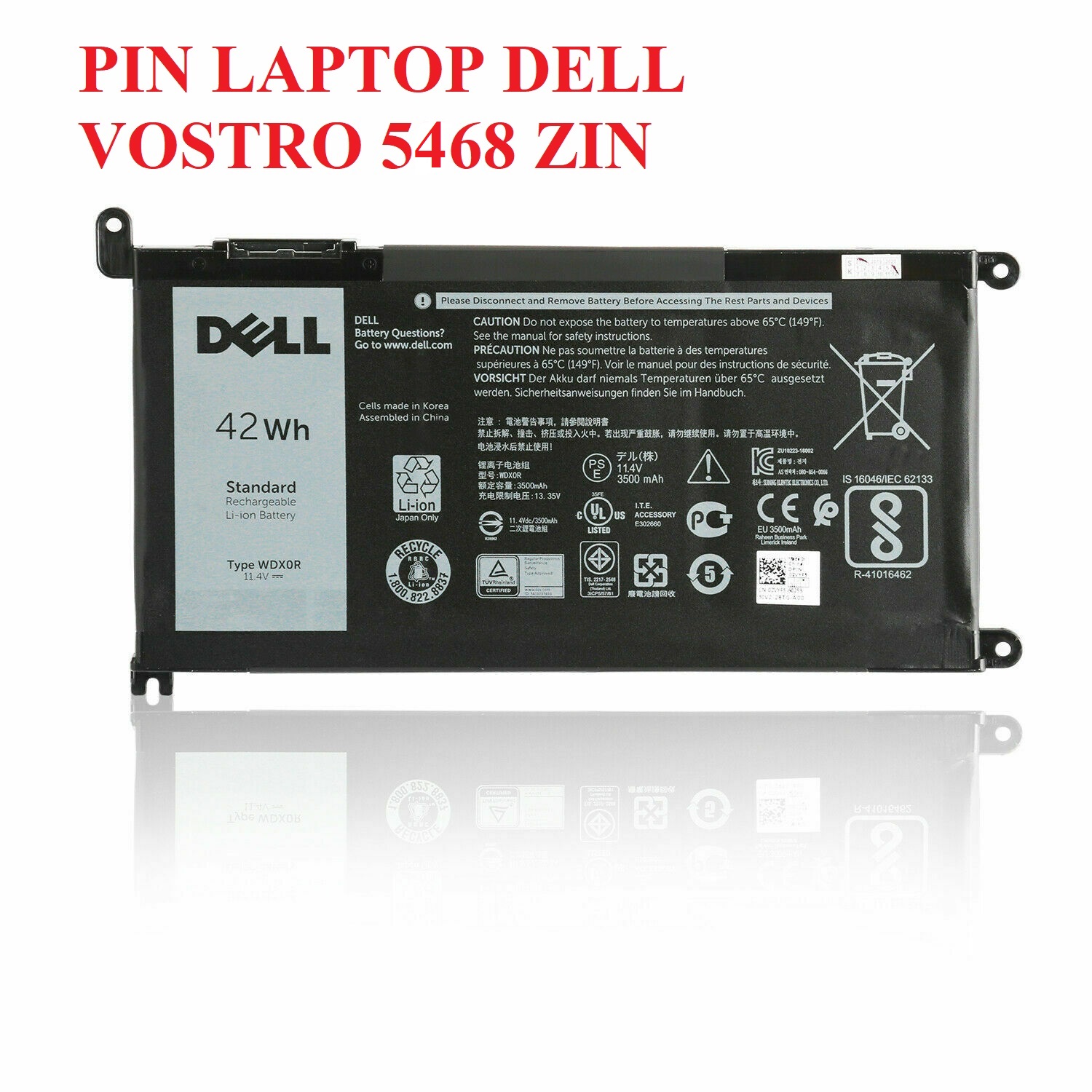 PIN LAPTOP DELL VOSTRO 5468 ZIN- (pin dell vostro 5468 )