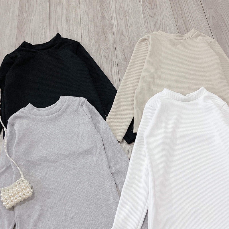 Áo len tăm trơn cổ ba phân DH12