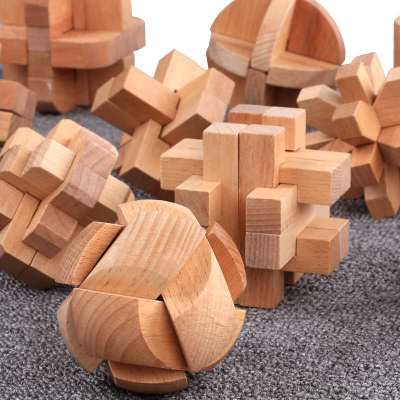 Khóa Khổng Minh bằng gỗ đồ chơi cho bé