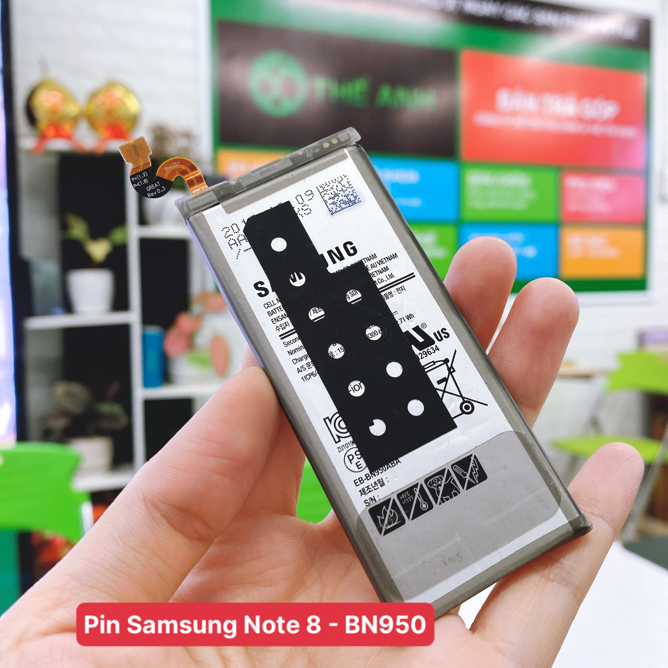 Pin thay thế zin công ty samsung note 8, sm-n950 - en-bn950abe