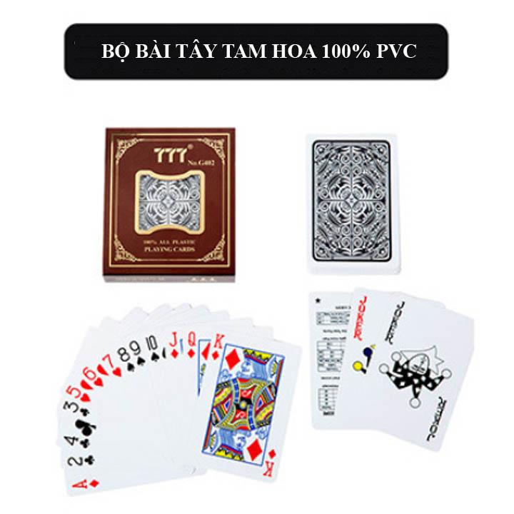 BÀI TÂY TAM HOA PVC CHẤT LỪ