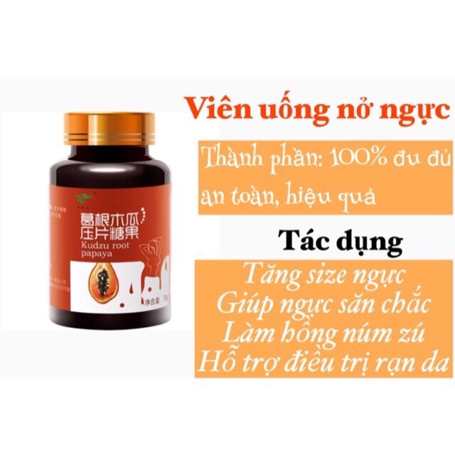 Kẹo nhai nở ngực đu đủ .