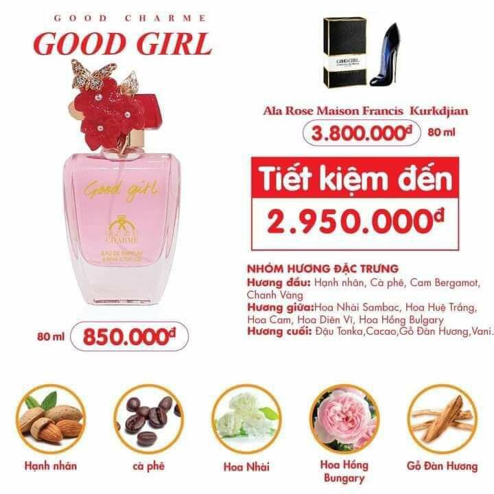 Nước hoa nữ good gril 80ml mẫu mới