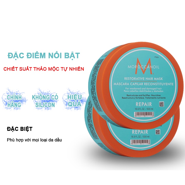 Kem Hấp Ủ Tóc MOROCCANOIL- Phục Hồi Tóc Hư Tổn