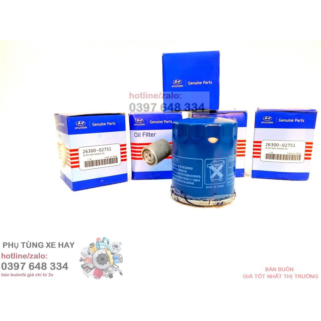 [Hàng đẹp] lọc nhớt 👍 HD i10 / Accent / Getz / EON / K.I.A Morning - mã 26300-2751