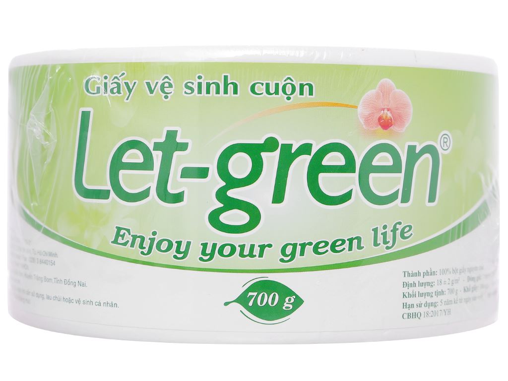 Giấy vệ sinh cuộn Let Green 700G