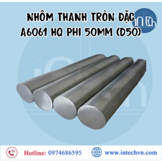 NHÔM THANH TRÒN ĐẶC A6061 HQ Phi 50mm (D50)